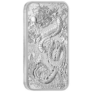 Perth Mint 2024 Dragon Rectangular Silver Coin -1 oz