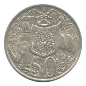 Australia 1966 Round 50c Silver Coin